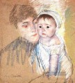 Baby Bill in Cap und Shift Mütter Kinder Mary Cassatt